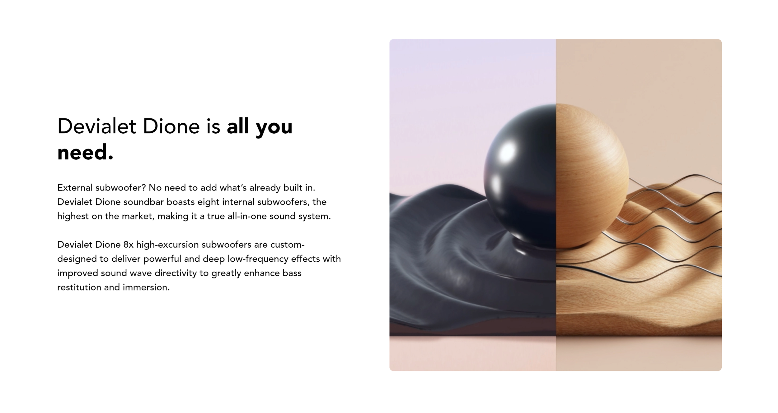 Devialet Dione Dolby Atmos® 5.1.2 soundbar — AV Innovation